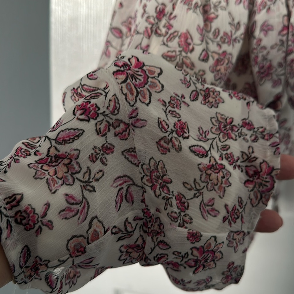 Forever 21 Floral Romper - White and Red - Picture 3 of 7